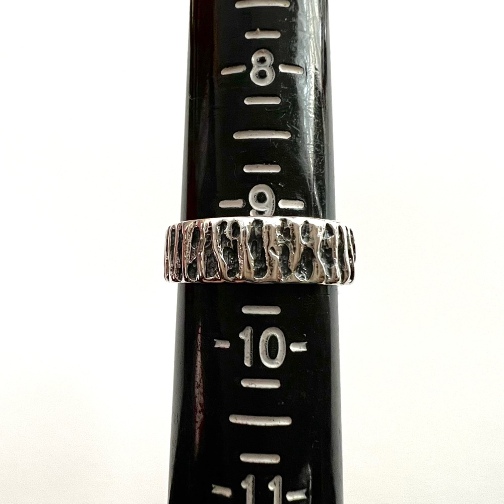 Rare James Avery brutalist deep cut grooves grooved tree bark textured - Picture 10 of 12